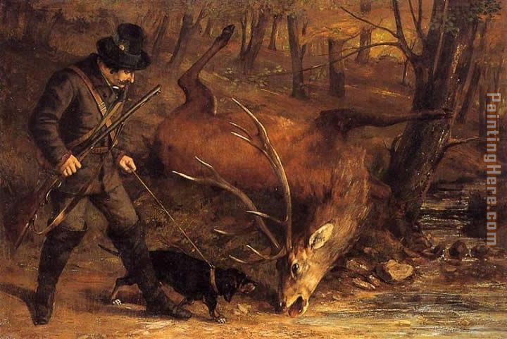 The hunt painting - Gustave Courbet The hunt art painting
